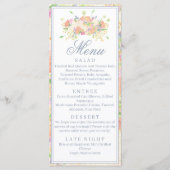 Menu Aquarelle Floral Garden Party Crest (Devant)
