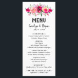 Menu Aquarelle Floral Mariage<br><div class="desc">Une carte de menu au design floral dans les tons roses au sommet est parfaite pour une réception de mariage,  un dîner de répétition mariage,  une fête d'anniversaire ou tout événement spécial avec un dîner assis. CORRESPONDRE des articles dans notre magasin.</div>