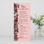 Menu Aquarelle florale Bourgogne (Debout devant)