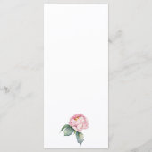 Menu Aquarelle florale rose pis rose roses roses (Dos)