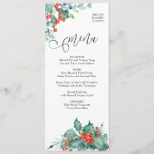 Menu Aquarelle Fruits creux et mariage hivernal de pin (Devant)