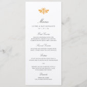Menu Aquarelle Golden Bee Wedding (Devant)