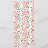 Menu Aquarelle Lush Blush Rose Chaise Florale Panneau (Dos)