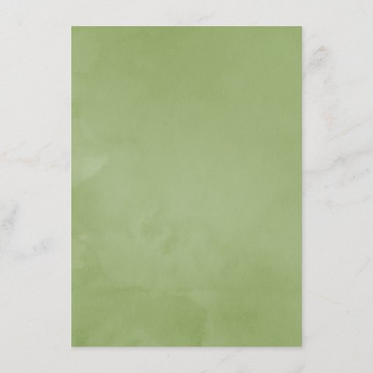 Menu Aquarelle Mariage de feuillage (Dos)