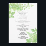 Menu Aquarelle Mariage de feuillage<br><div class="desc">Menu mariage vert et blanc tendance avec fougères,  branches et feuilles conçus pour être rapidement et facilement customisés aux spécificités de votre événement.</div>