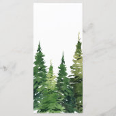 Menu Aquarelle Mariage festif Arbre de Noël (Dos)