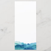 Menu Aquarelle moderne Abstrait bleu vert Aqua (Dos)