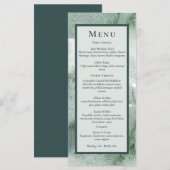 Menu Aquarelle Moderne Abstraite Vert Sauge Mousse (Devant / Derrière)