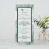 Menu Aquarelle Moderne Abstraite Vert Sauge Mousse (Debout devant)
