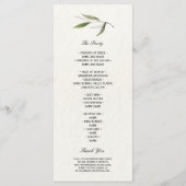 Menu Aquarelle moderne Branche d'olive verte (Dos)