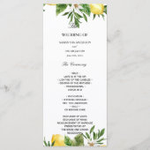 Menu Aquarelle moderne Citrons et feuilles jaunes (Devant)