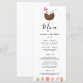 Menu Aquarelle moderne de plage estivale (Devant / Derrière)