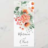Menu Aquarelle moderne Fleur sauvage tendance Floral (Dos)