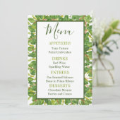 Menu Aquarelle moderne Mariage vert (Debout devant)