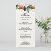 Menu Aquarelle moderne Orange & Beauté Feuille (Debout devant)