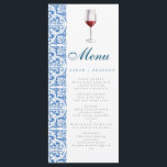 Menu Aquarelle Orange Bleu Carrelage Méditerranée Vin<br><div class="desc">Olive Aquarelle Orange Bleu Carrelage Méditerranée Détails</div>