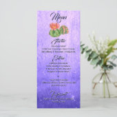 Menu Aquarelle Orange Blooming Cactus Purple (Debout devant)