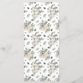 Menu Aquarelle Pale Floral Mariage de verdure végétale (Dos)