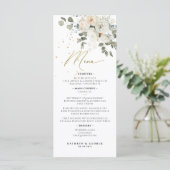 Menu Aquarelle Pale Floral Mariage de verdure végétale (Debout devant)