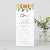 Menu Aquarelle Pamplemousse et Oranges Mariage d'agrume (Debout devant)