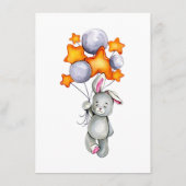 Menu aquarelle petit baby shower lapin (Dos)