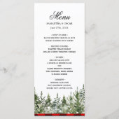 Menu Aquarelle Pine verte et Buffle rouge Plaid (Devant)