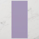 Menu Aquarelle romantique violet Mariage floral (Dos)