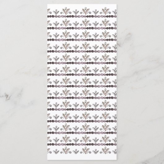 Menu Aquarelle Rose et verdure douche florale (Dos)