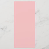 Menu Aquarelle rose fleur sauvage Mariage élégant (Dos)