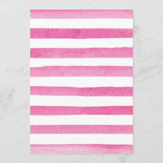 Menu Aquarelle rose Fleurs Mariage (Dos)