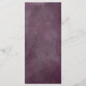 Menu Aquarelle rose violet Mariage floral (Dos)