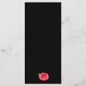 Menu Aquarelle Roses rouges Fête des mariées Derby (Dos)