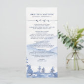 Menu Aquarelle Rustique Mariage Blue Mountain (Debout devant)