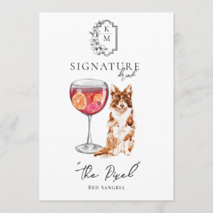 Menu Aquarelle Signature Mariée & Salle Boisson