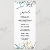 Menu Aquarelle Sous l'eau Méduse Récif de corail (Devant)