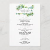 Menu Aquarelle Terrarium en verre Mariage (Devant)