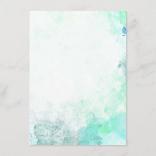 Menu Aquarelle Terrarium en verre Mariage (Dos)