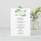 Menu Aquarelle Terrarium en verre Mariage (Debout devant)