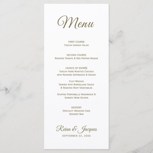 Menu Aquarelle tropicale Plage Palm Tree Mariage (Devant)