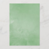 Menu Aquarelle vert clair et gris Mariage floral (Dos)