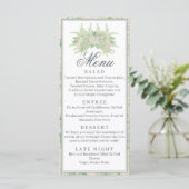 Menu Aquarelle Vert et Blanc Hydrangea Crest (Debout devant)