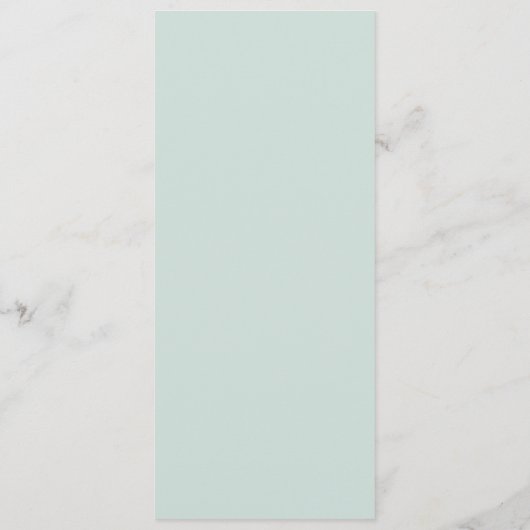 Menu Aquarelle verte de la menthe rustique Mariage flor (Dos)