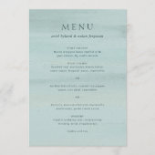 Menu Aquarelle verte moderne Mariage élégant (Devant)