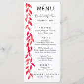 Menu Aquarelle Vines Mariage (Devant)
