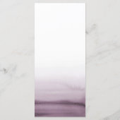 Menu Aquarelle violet Ombre Mariage moderne (Dos)