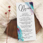 Menu Aquarelle violet rouge Aqua Mariage moderne<br><div class="desc">Cette suite mariage est dotée d'un accent d'aquarelle abstrait et audacieux. Les couleurs de peinture que j'ai utilisées sont une gamme de tons rouge, violet, turquoise, aqua et turquoise. L'en-tête "Menu" a été créé à l'aide d'une police de script magnifique. Utilisez les champs modèle pour ajouter facilement vos propres détails....</div>