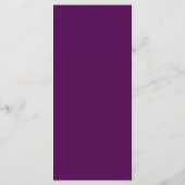 Menu Aquarelle violette Floral et Mariage Parties scint (Dos)