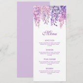 Menu Aquarelle Wisteria Classique (Devant / Derrière)