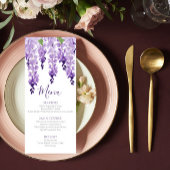 Menu Aquarelle Wisteria | MARIAGE