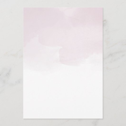 Menu Aquarelles rose vif Mariage de script noir (Dos)